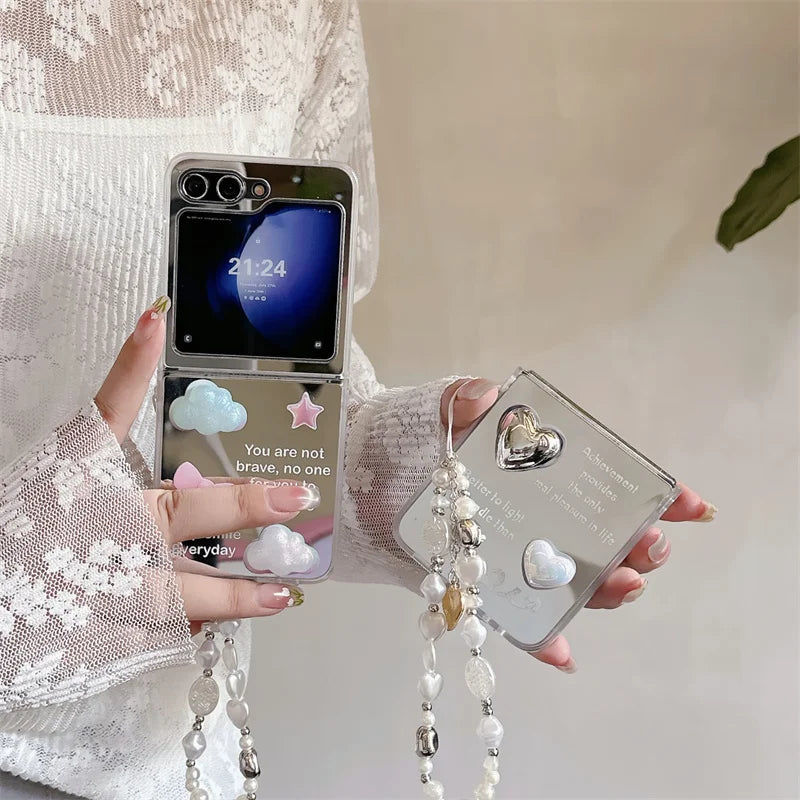 3D Cloud Love Heart Case for Samsung Galaxy Z Flip 3/4/5