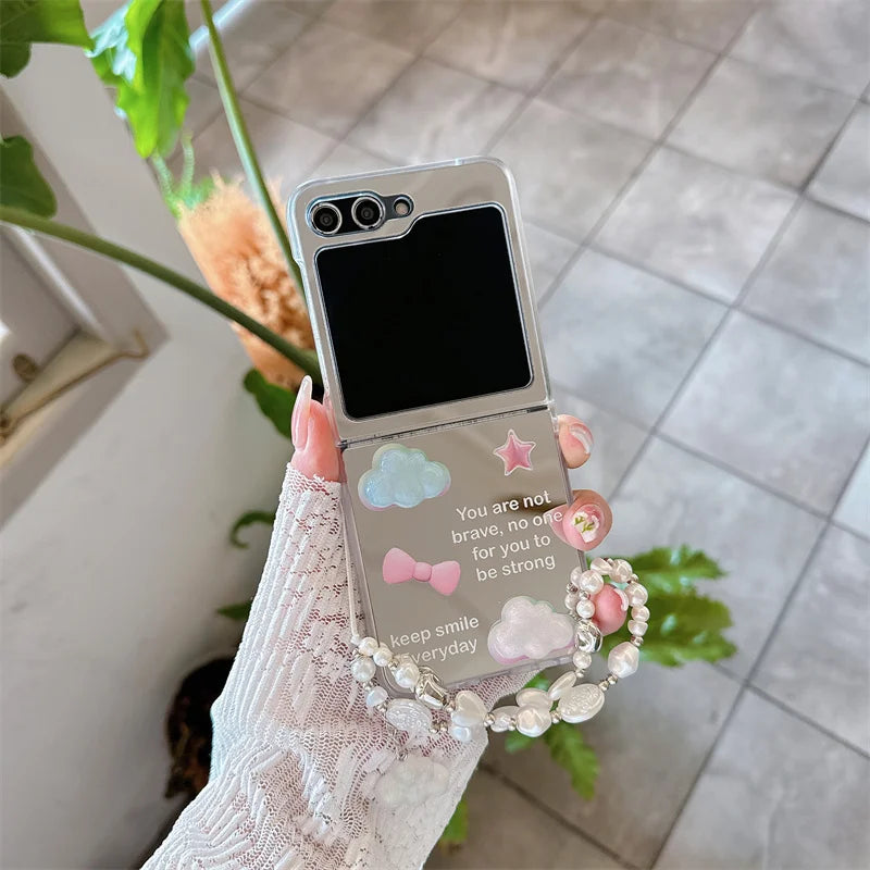 3D Cloud Love Heart Case for Samsung Galaxy Z Flip 3/4/5